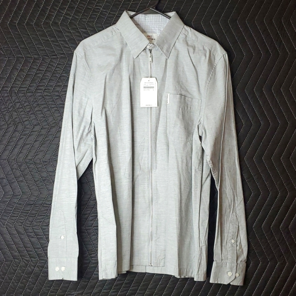 Ben Sherman original long sleeve zip shirt nwt
